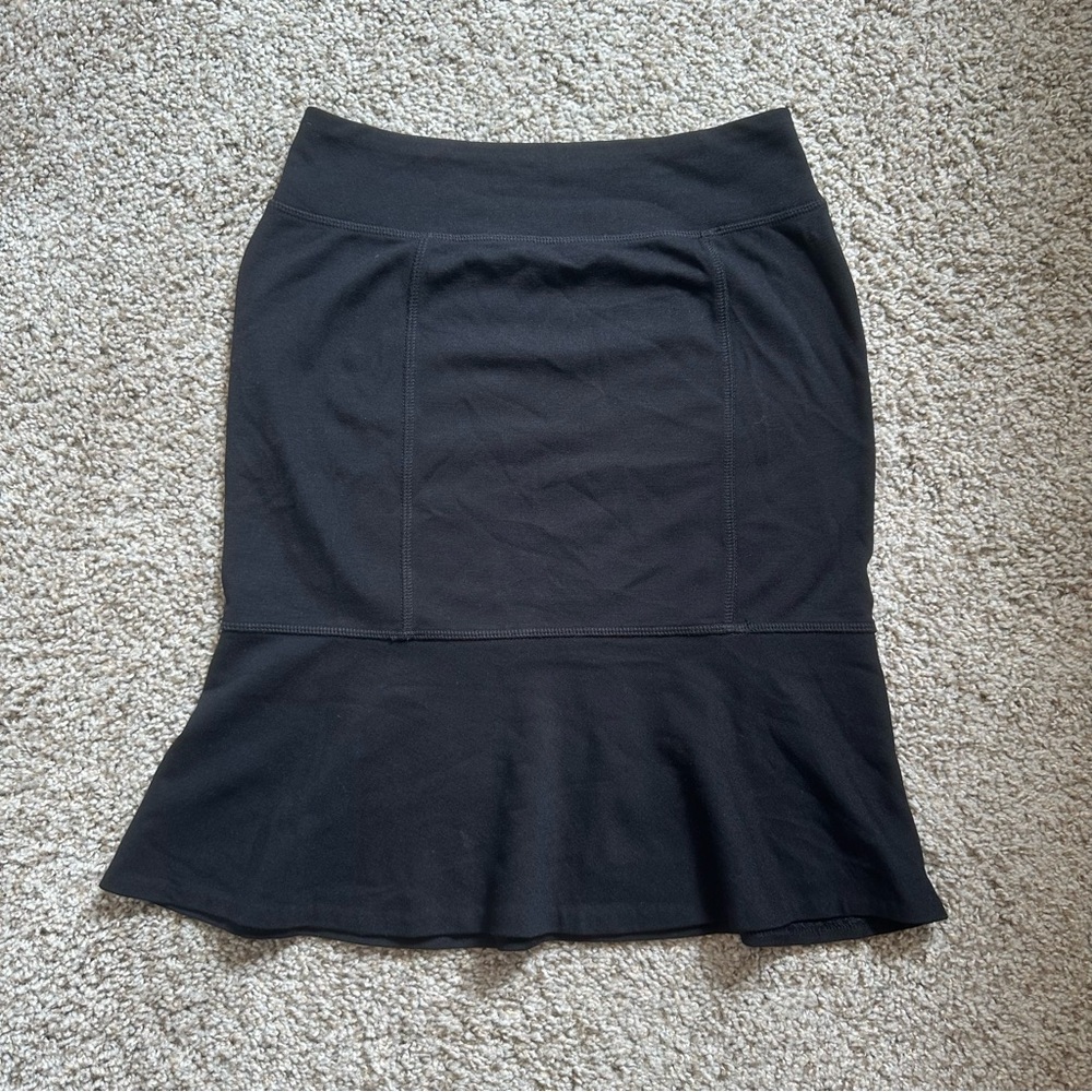 Kensie Flounce Ruffle Peplum Mini Skirt Ponte